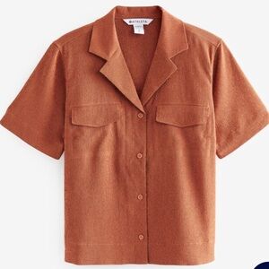 NWT Athleta Brown Echo Short Sleeve Shirt